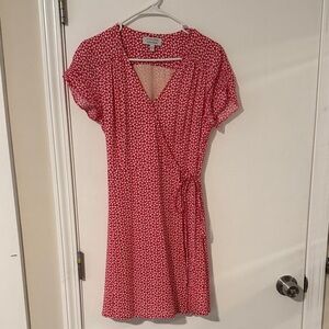 & Other Stories Red Floral Mini Dress